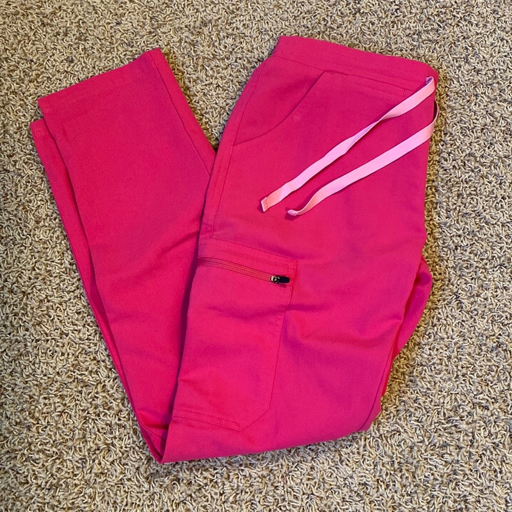 XXSP shocking pink Figs Yola scrub pants